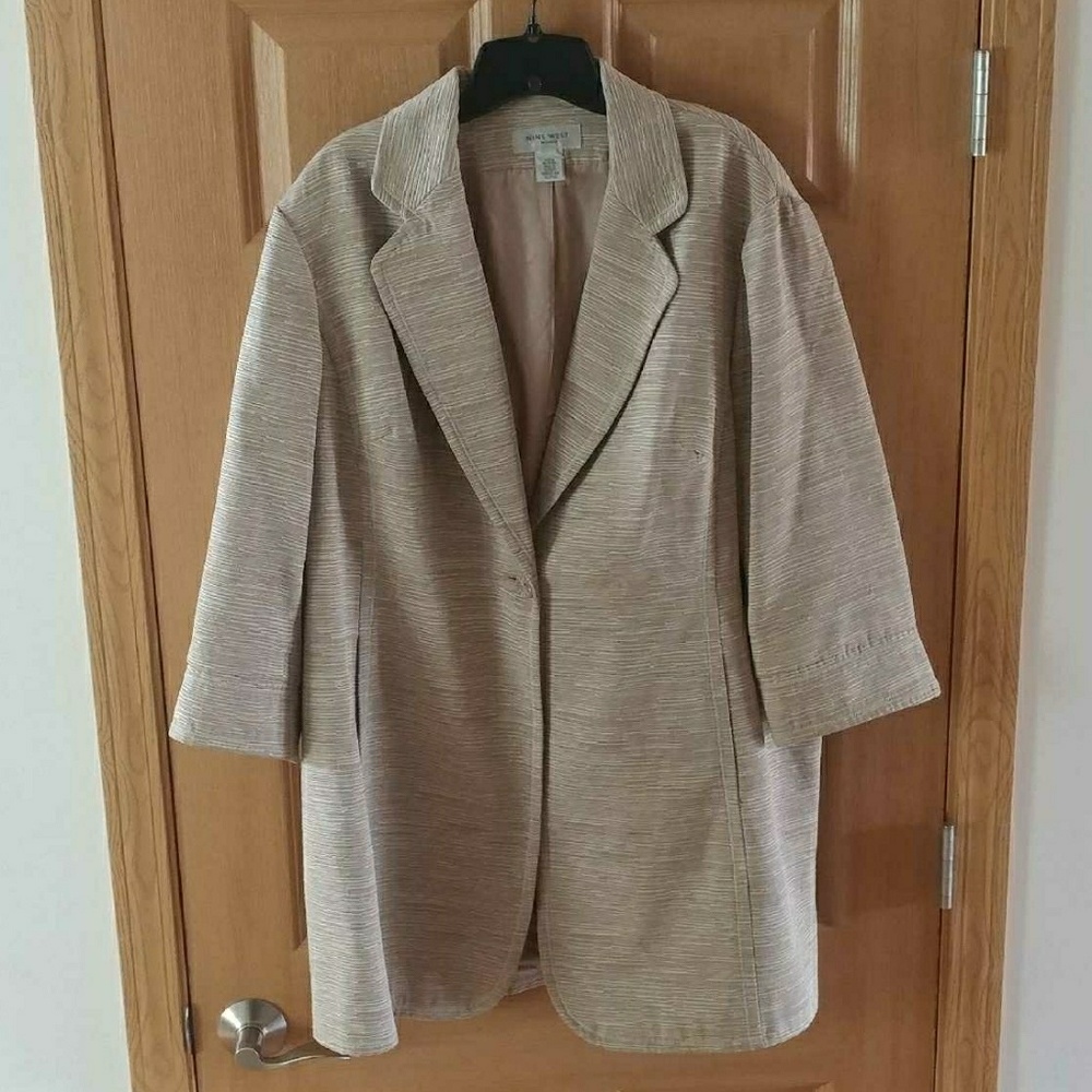 Nine West cream midi coat
